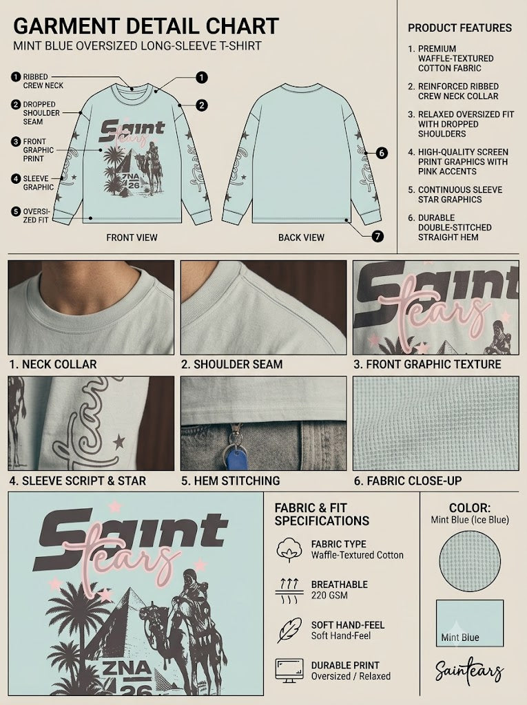 Premium Waffle Boxy Fit T Shirt