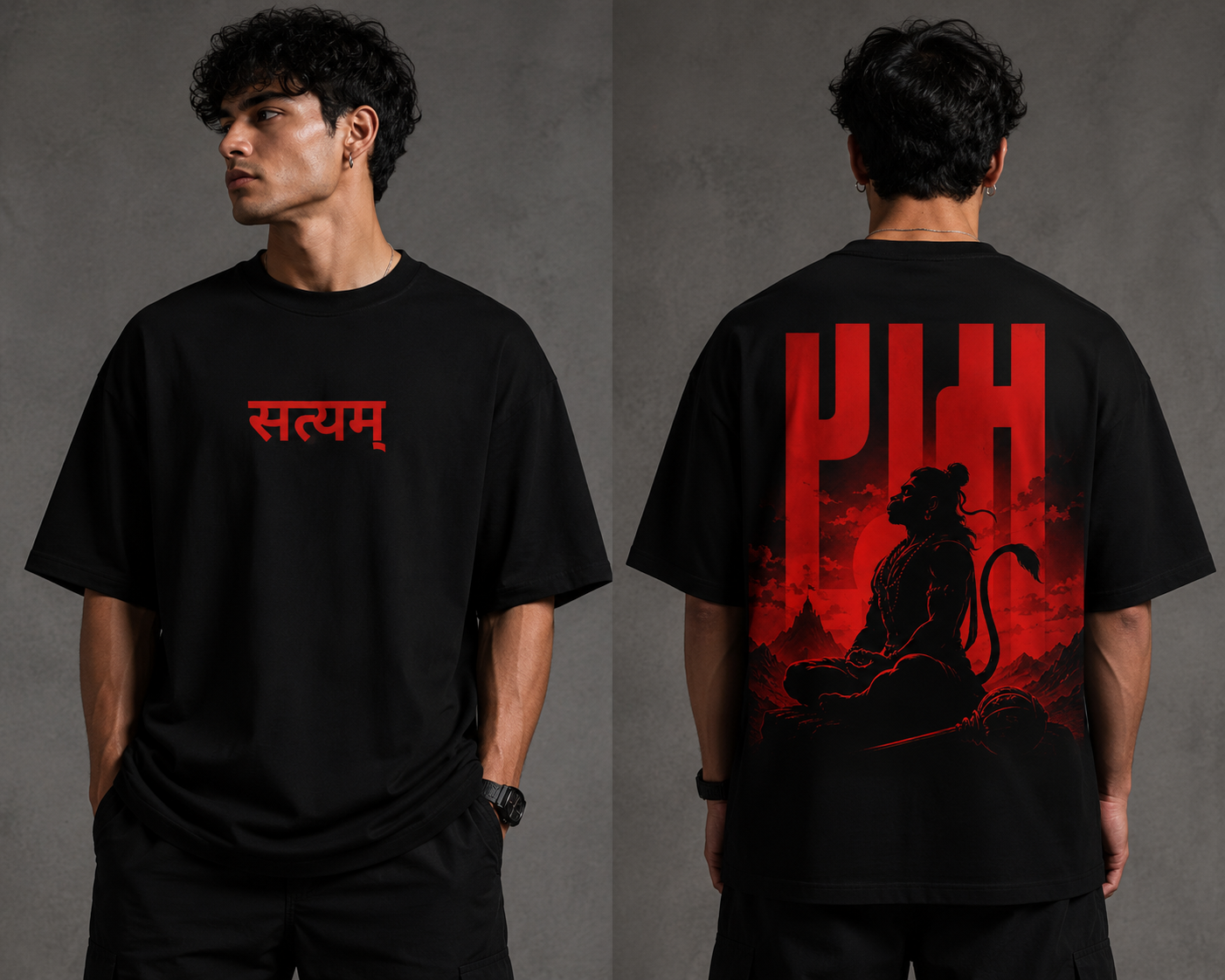Unisex Oversized T-Shirt Hanuman ji