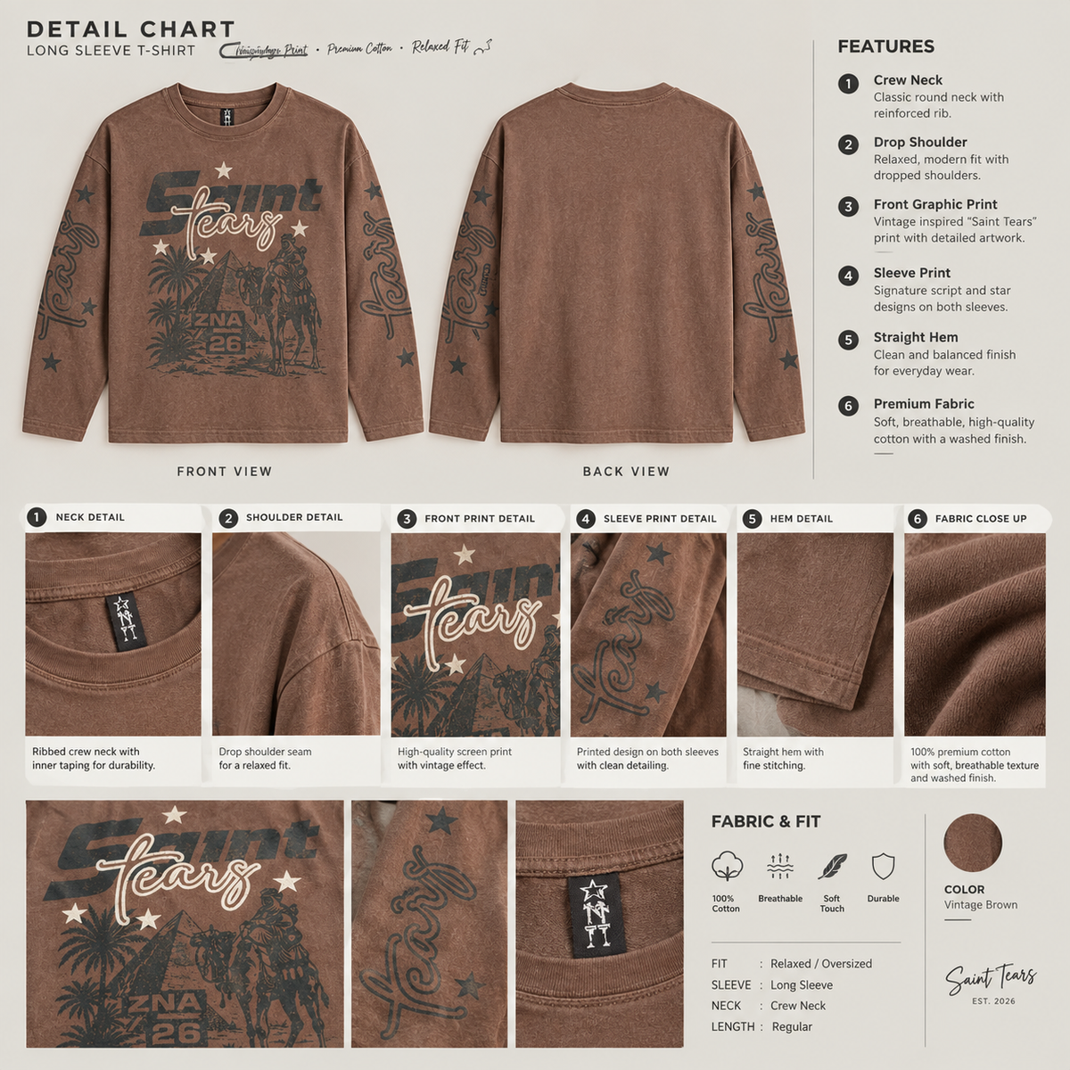 Premium Waffle Boxy Fit T Shirt