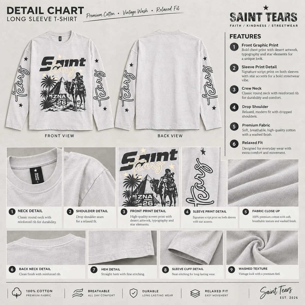 Premium Waffle Boxy Fit T Shirt